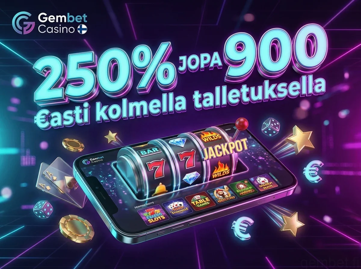 250% JOPA 900 €asti kolmella talletuksella